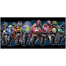 Motor Yarışı Kanvas Tablo
