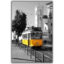 Sarı Tramvay Kanvas Tablo