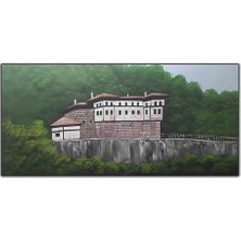 Trabzon Sümela Manastırı Orijinal Yağlı Boya Tablo