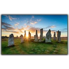 Iskoçya Callanish Taşları Kanvas Tablo
