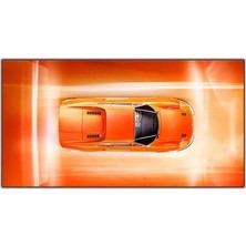 Üstten Bakışlı Turuncu Ferrari Dino Kanvas Tablo