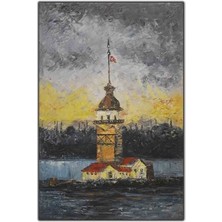 Istanbul Kız Kulesi ve Kuş Orijinal Yağlı Boya Tablo