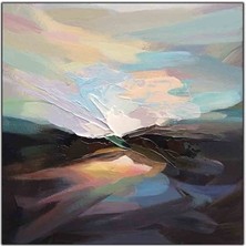 Doğa Manzarası Yağlı Boya Dokulu Tablo