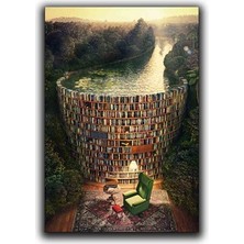 Kutuphane Kanvas Tablo