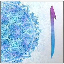 Mavi ve Mor Detaylı Elif Yazılı Dini Kanvas Tablo