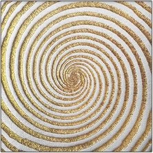 Soyut Spiral Desenler Yoğun Yağlı Boya Dokulu Tablo
