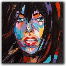 Kadın Yaglı Boya Dokulu Tablo