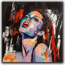 Kadın Yaglı Boya Dokulu Tablo