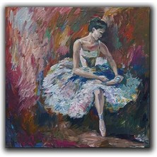 Balerın Yaglı Boya Dokulu Tablo