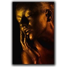 Gold Tenlı Kadın Kanvas Tablo