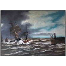 Fırtına ve Dalgalar Orijinal Yağlı Boya Tablo