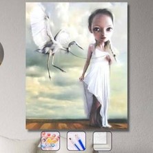 WebStyle Sayılarla Boyama Seti Kasnaklı Leylek Terbiyecisi  40 x 50 cm