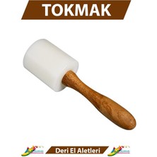 Ahşap Saplı Plastik Yuvarlak Tokmak Deri El Aleti Çekiç