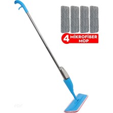 Birlikvar Ticaret Sprey Mop 4 Microfiber Bezli Deterjan Hazneli Temizlik Seti Pas Pas