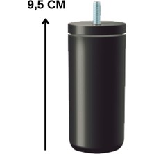 Dünya Sünger Gizli Mobilya Baza Koltuk Ayak Kanepe Orta Destek Ayağı M8  Siyah 9,5 cm - 14,5 cm  Ayarlanabilir