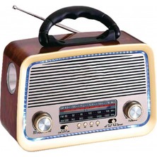 Digerui RT-301B El Fenerli Taşınabilir Nostaljik Radyo Hoparlör USB Tf Aux Destekli