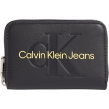 Calvin Klein Kadın Cüzdan Şık Tasarım Yumuşak Dokulu Kartlık Bölmeli Siyah Renkli