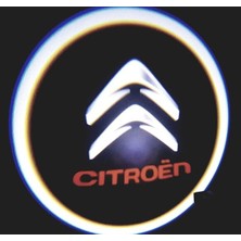 Oto Çizgi Citroen Pilli Yapıştırmalı Kapı Altı LED Hayalet Logo 2 Adet