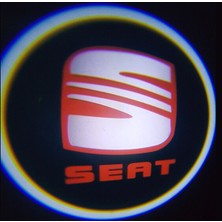 Oto Çizgi Seat Pilli Kapı Altı LED Hayalet Logo Mesafe Sensörlü 2 Adet