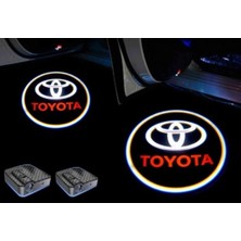 Oto Çizgi Toyota Pilli Kapı Altı LED Hayalet Logo Mesafe Sensörlü 2 Adet