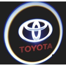 Oto Çizgi Toyota Pilli Kapı Altı LED Hayalet Logo Mesafe Sensörlü 2 Adet