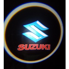 Oto Çizgi Suzuki Pilli Kapı Altı LED Hayalet Logo Mesafe Sensörlü 2 Adet