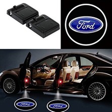 Oto Çizgi Ford Pilli Kapı Altı LED Logo 2 Adet