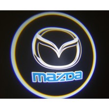 Oto Çizgi Mazda Pilli Kapı Altı LED Hayalet Logo Mesafe Sensörlü 2 Adet