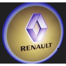 Oto Çizgi Renault Araçlar Için Pilli Yapıştırmalı Kapı Altı LED Logo