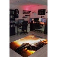 Homshtag Tom'un Bölümü Dokuma Tabanlı Yıkanabilir Gamer Halısı