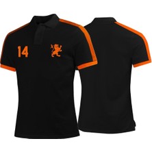 Offside Clothes Oranje - Hollanda Retro Polo Tişört