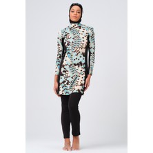 Alfasa Vadi Dikiş Süslemeli Tesettür Mayo