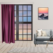 Perhal Mürdüm Black Out Karartma Projeksiyon Yatak Odası 1-2,5 Orta Pile Tek Kanat Perde