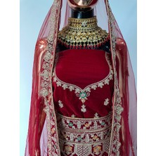 Aashivs Collection Kına Elbisesi - Hint Elbisesi - Kaftan - Lehenga
