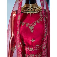 Aashivs Collection Kına Elbisesi - Hint Elbisesi - Kaftan - Lehenga