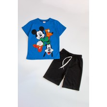 The Red Kids Disney Karakterli Yazlık Takım Mavi