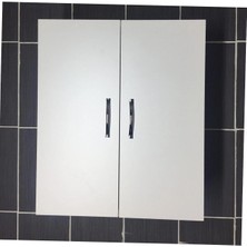 Fafare 2 Kapaklı Beyaz Çok Amaçlı Dolap, Makine Üstü Dolap, 2 Kapaklı Banyo Dolabı