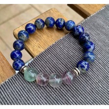 NehirTaş Sertifikalı   Florit-Lapis Lazuli Bileklik