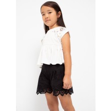 Mayoral Kız Çocuk Kısa Şort Siyah 3204
