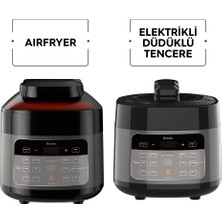 Yasomi Y85 Multi Cooker 2 Si 1 Arada Airfryer Fritöz ve Elektrikli Düdüklü Tencere (Yasomi Türkiye Garantili)