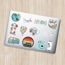 Travel Seyahat Adventure Dekoratif Laptop Notebook Tablet Telefon Sticker Set 05