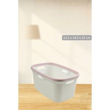 Jet’s Home Çeyiz Seti 80 Lt Kirli Sepeti 20 Lt Çamaşır Selesi Gri Pembe Motek Çamaşır Sepeti