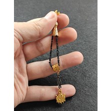 İskeçe Tesbih Usta İşçilikli Gümüş Kaplama Tesbih Püskülü