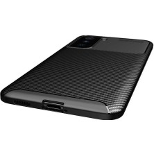 Apsuwa Samsung Galaxy S21 Plus Kılıf Negro Karbon Desen Silikon