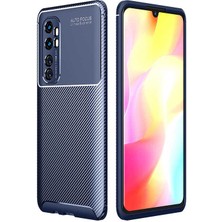 Apsuwa Xiaomi Mi Note 10 Lite Kılıf Negro Karbon Desen Silikon + Ekran Koruyucu Ped