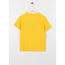 Limon Baskili Sari Kız Çocuk T-Shirt Cool Girl-23