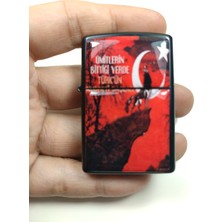 Iskeçe Tesbih   Uv Baskılı Zippo Tarzı Benzinli Çakmak