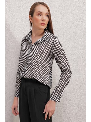 Bigdart 3964 Hafif Dökümlü Saten Gömlek - Y.beyaz