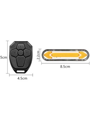 ForteGT Bisiklet Arka Işık USB Şarjlı LED Sağ-Sol Sinyalli Xbyc 6130