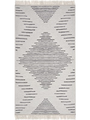 Markaev Cotton Çift Taraflı Yıkanabilir Pamuk Kilim - 80X150 cm